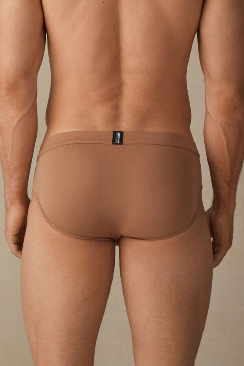 Intimissimi Natural Fresh Supima® Cotton Men's Briefs Beige | USA 2699APP