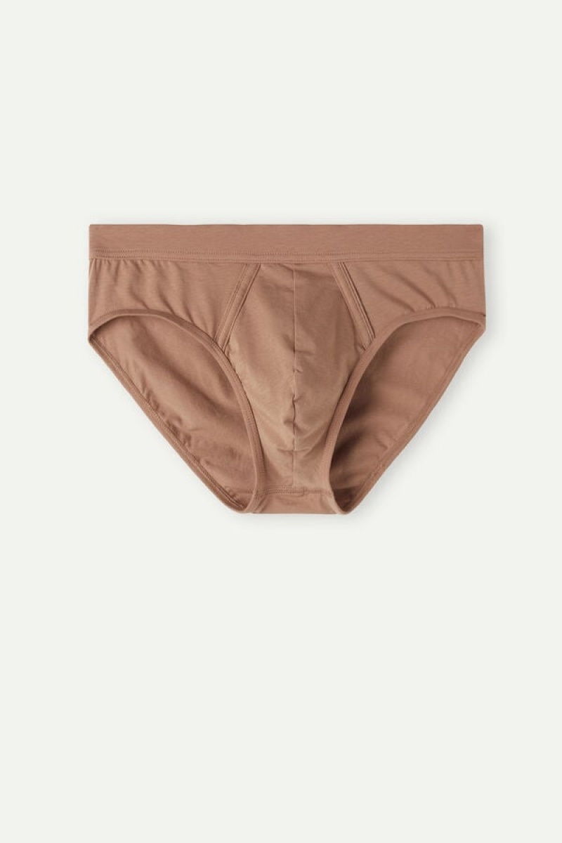 Intimissimi Natural Fresh Supima® Cotton Men's Briefs Beige | USA 2699APP