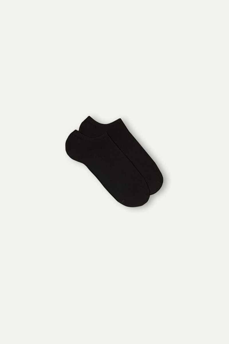 Intimissimi No-show in Terrycloth Men\'s Socks Black | USA 2802VDO