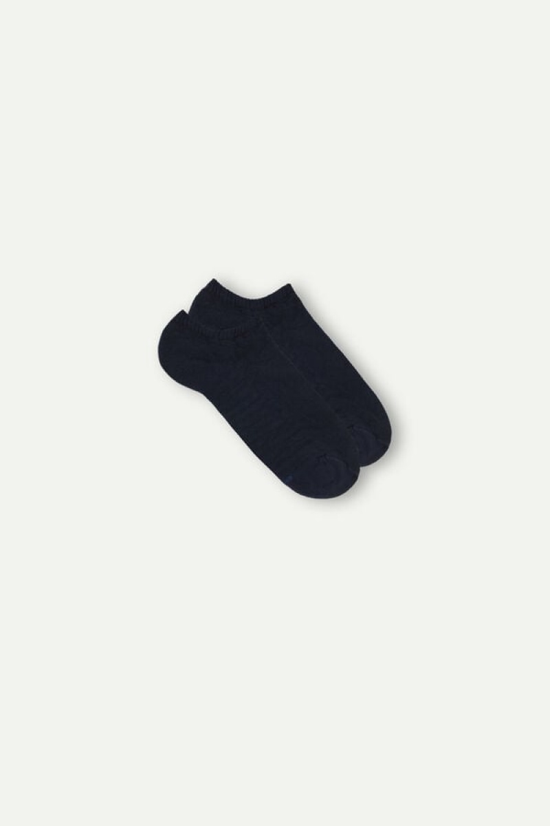 Intimissimi No-show in Terrycloth Men\'s Socks Blue | USA 2804XFA