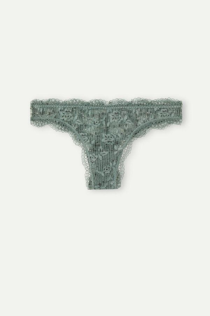 Intimissimi Prairie Bouquet Brazilian Women's Panties Green | USA 2510BCE