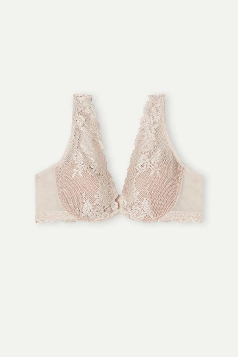 Intimissimi Pretty Flowers Elena Balconette Women's Bras Pink | USA 1237KIR