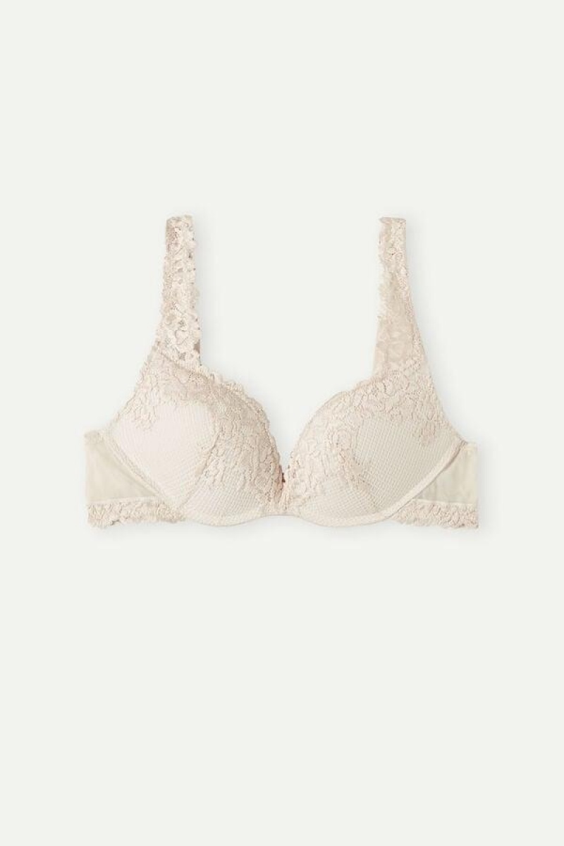 Intimissimi Pretty Flowers Gioia Super Push-up Women's Bras Pink | USA 1299WYF