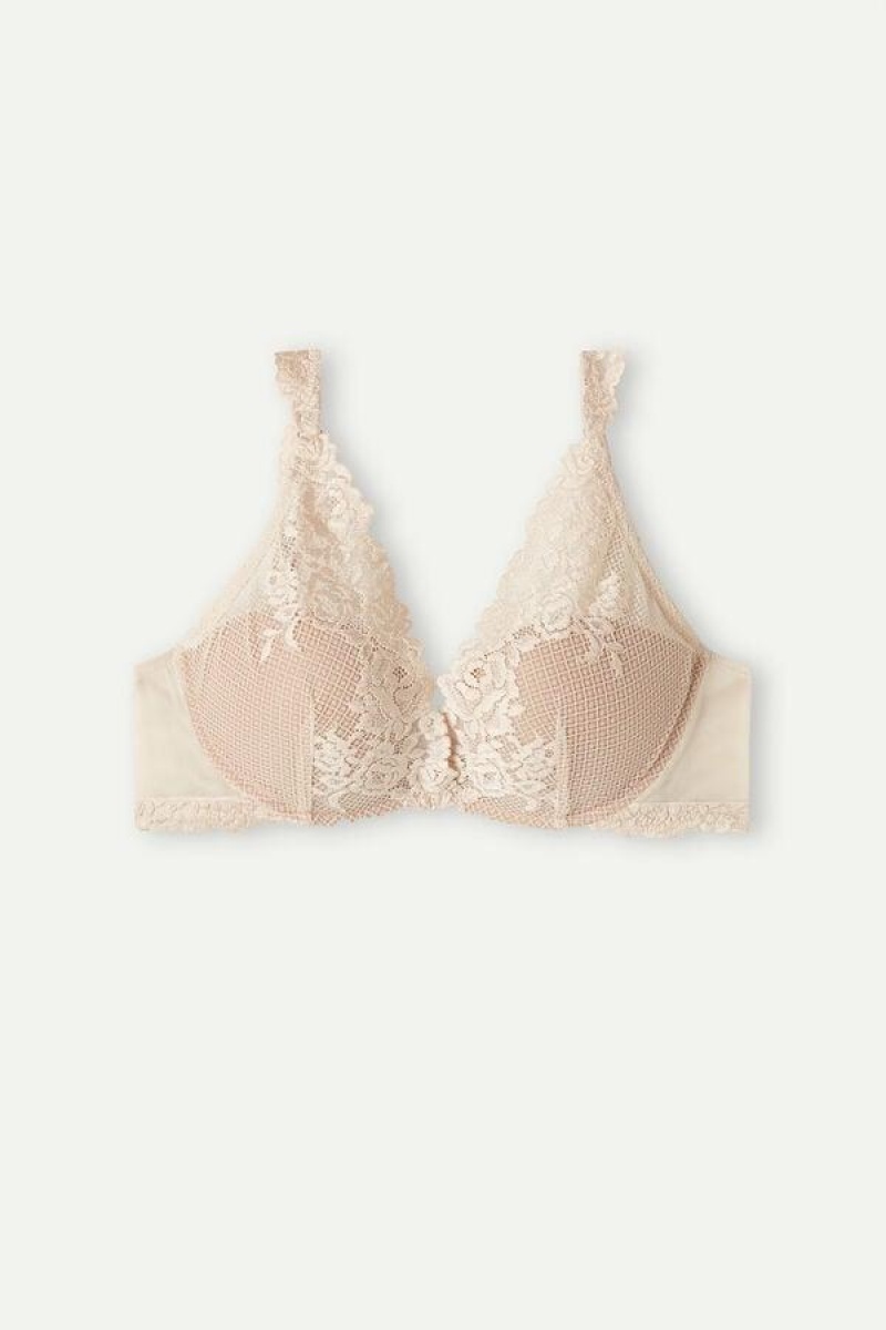 Intimissimi Pretty Flowers Giorgia Balconette Women's Bras Pink | USA 1048APV