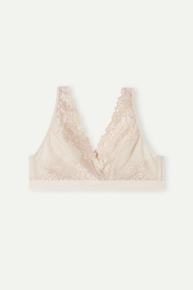 Intimissimi Pretty Flowers Lara Triangle Women's Bras Pink | USA 1387SOB