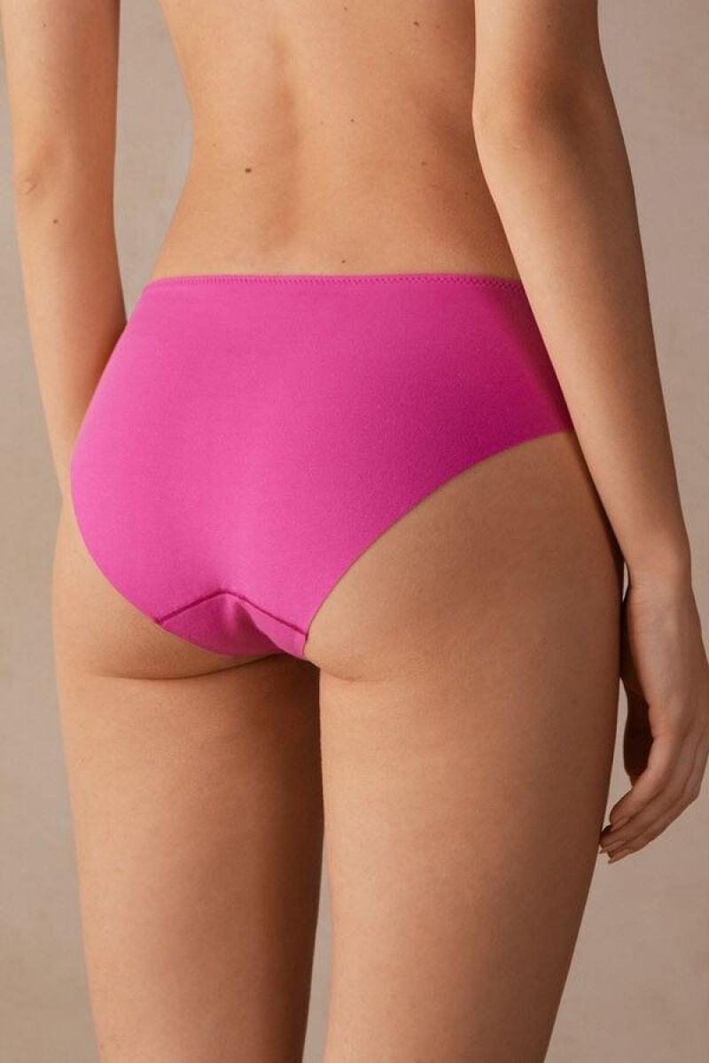 Intimissimi Pretty Flowers Seamless Cotton Women's Panties Pink / White | USA 2364FMD