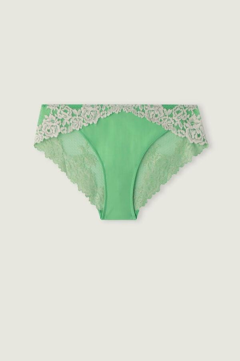 Intimissimi Pretty Flowers Women's Panties Mint / White | USA 2356CET