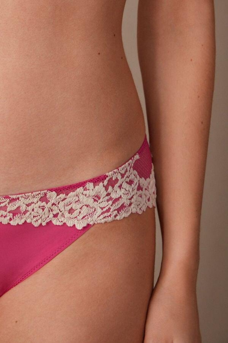 Intimissimi Pretty Flowers Women's Panties Pink / White | USA 2363GLS