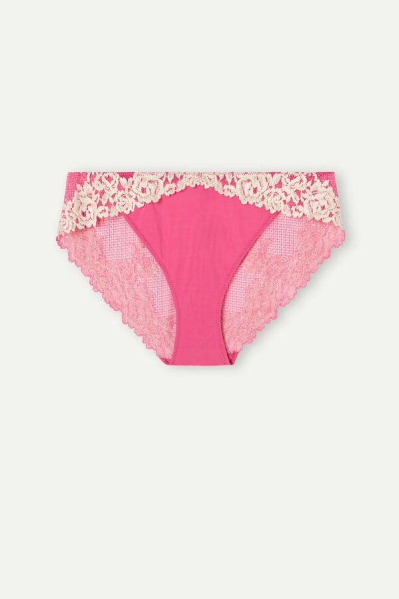 Intimissimi Pretty Flowers Women's Panties Pink / White | USA 2363GLS