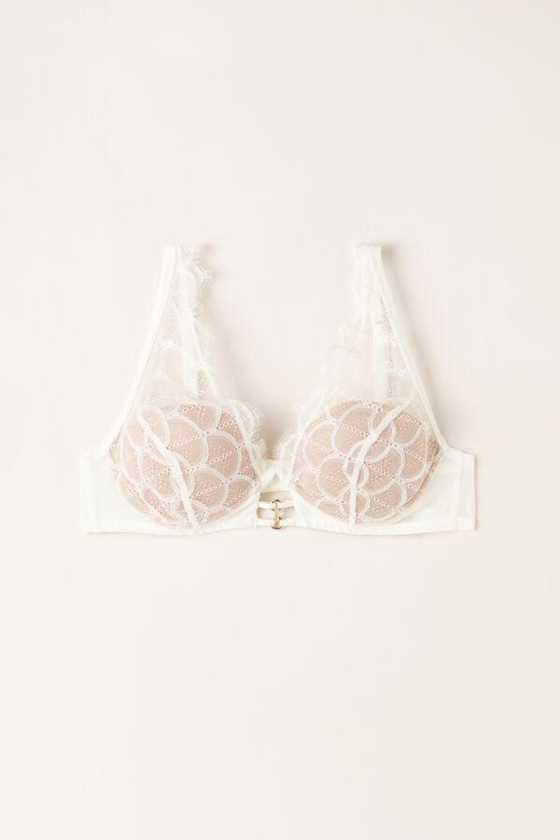 Intimissimi Pure Charme Elena Balconette Women's Bras White | USA 1503BCP