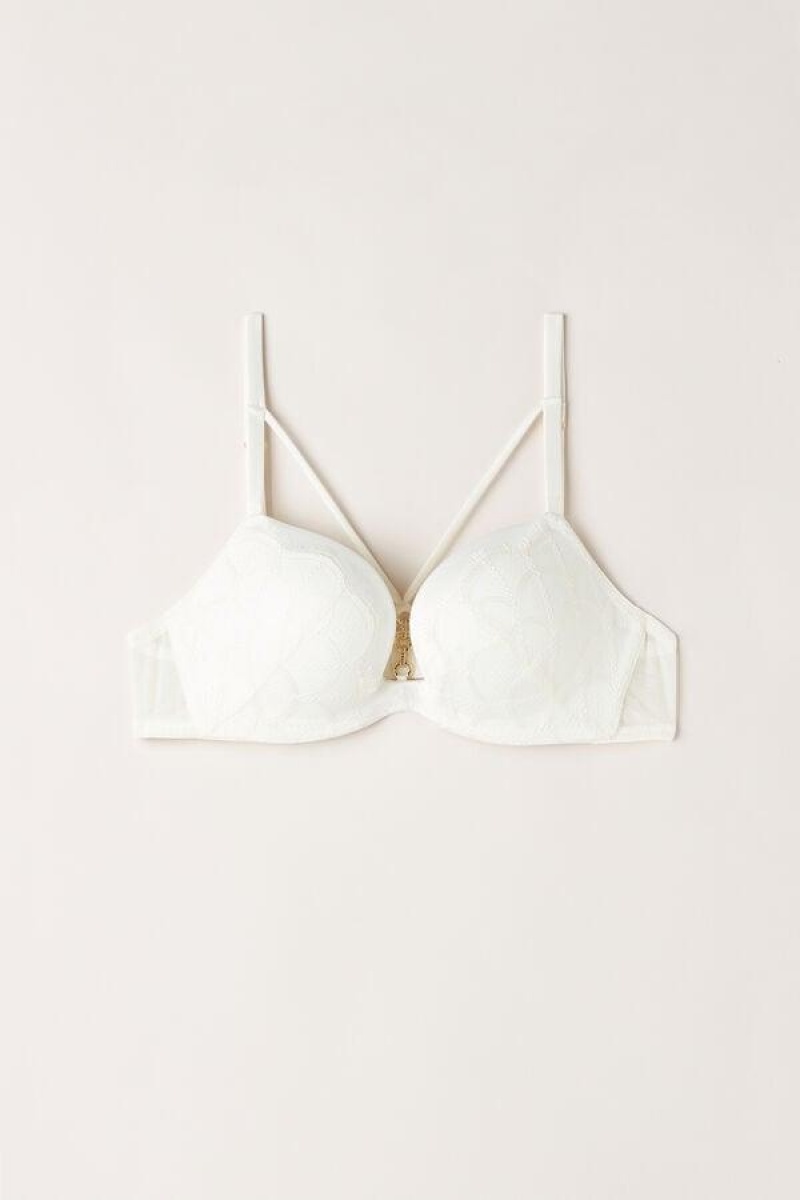 Intimissimi Pure Charme Monica Push-Up Women's Bras White | USA 1284DNN