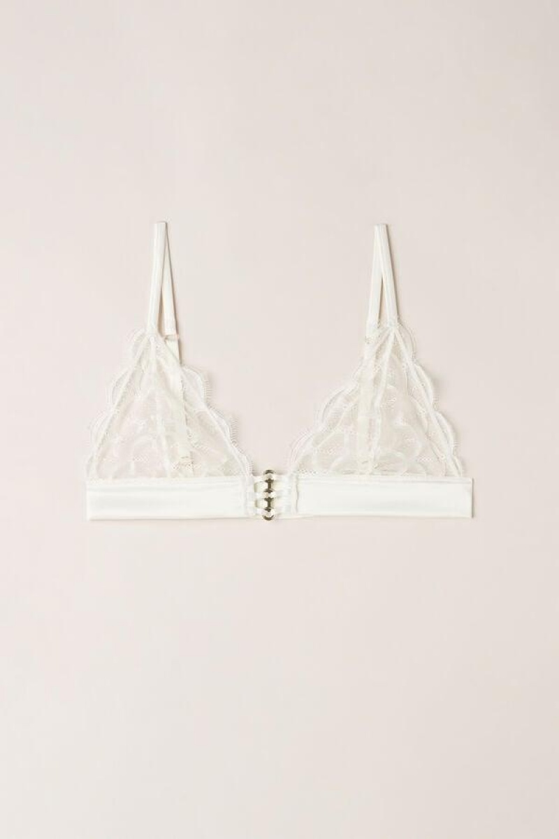 Intimissimi Pure Charme Triangle Women's Bras White | USA 1381YUK