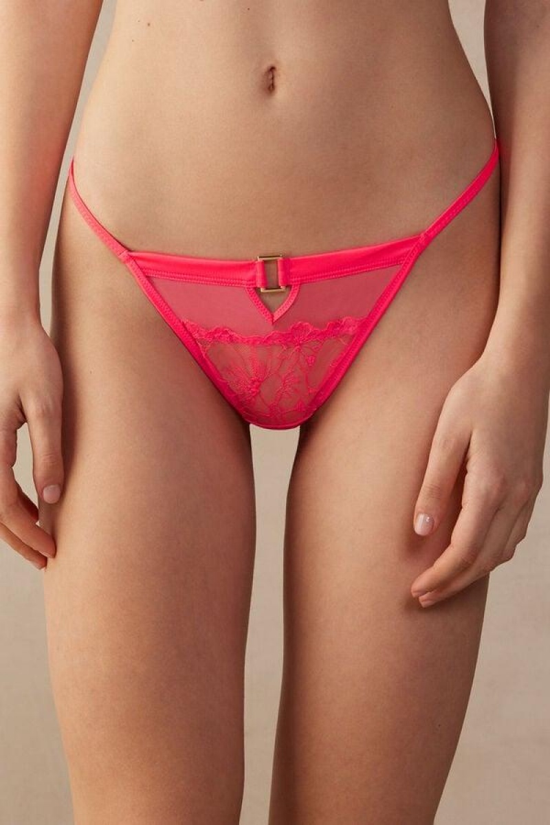 Intimissimi Pure Joy String Thong Women\'s Panties Pink | USA 2239YUK