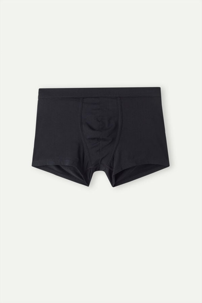 Intimissimi Push-up in Stretch Cotton Men\'s Boxer Black | USA 2574SOG