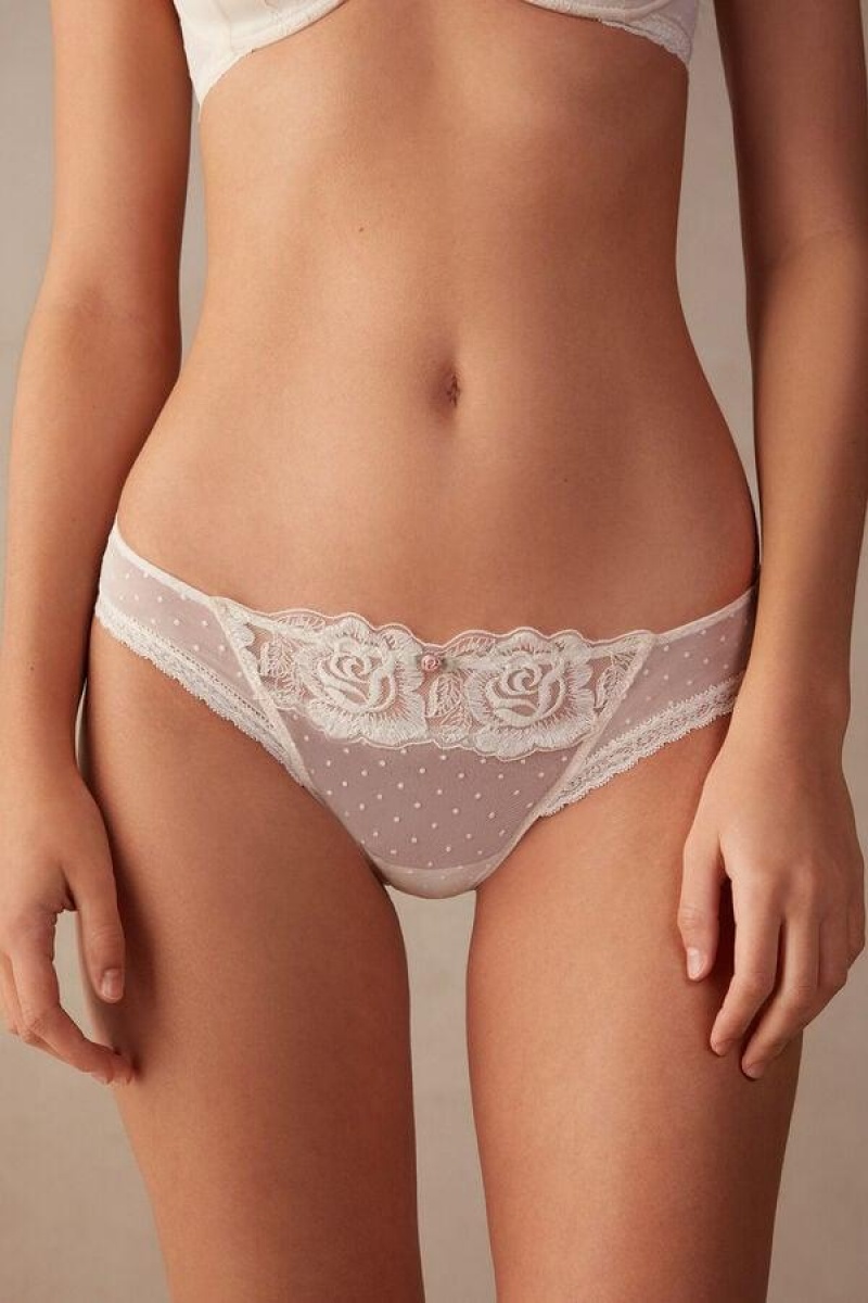 Intimissimi Scent of Roses Women\'s Panties Light Yellow White | USA 2351QZM