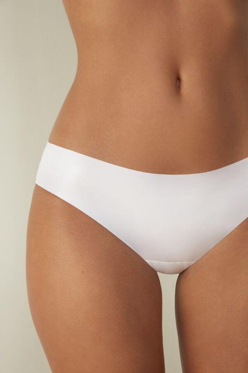 Intimissimi Seamless Microfiber Women's Panties White | USA 2421ORK