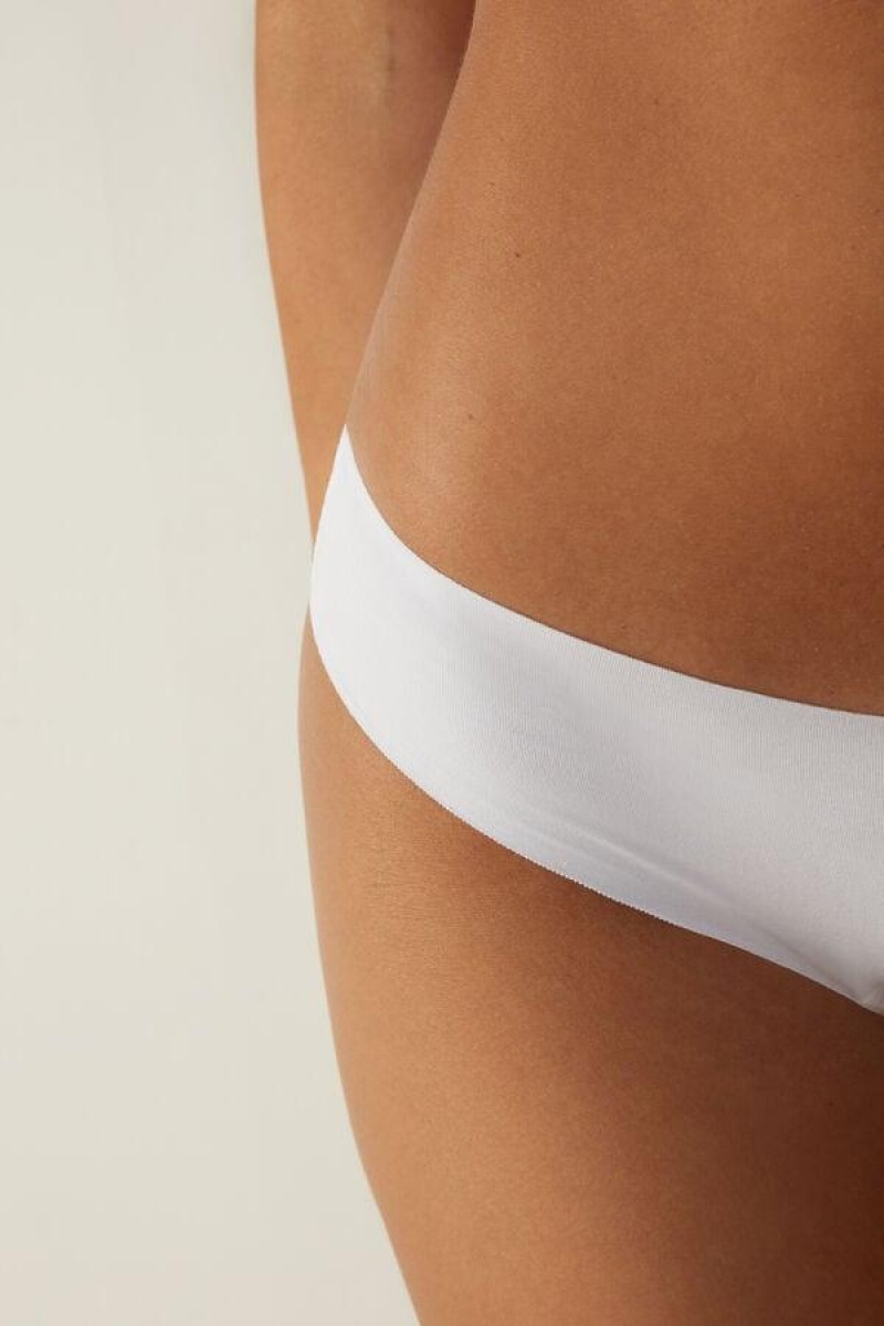 Intimissimi Seamless Supima® Cotton Women's Panties White | USA 2341APH