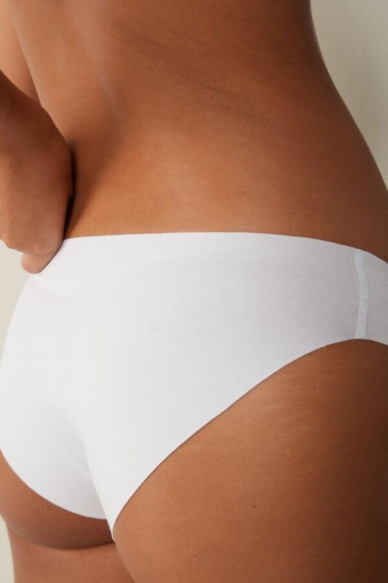 Intimissimi Seamless Supima® Cotton Women's Panties White | USA 2341APH