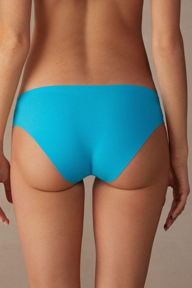 Intimissimi Seamless Supima® Cotton Women's Panties Turquoise | USA 2377QZM