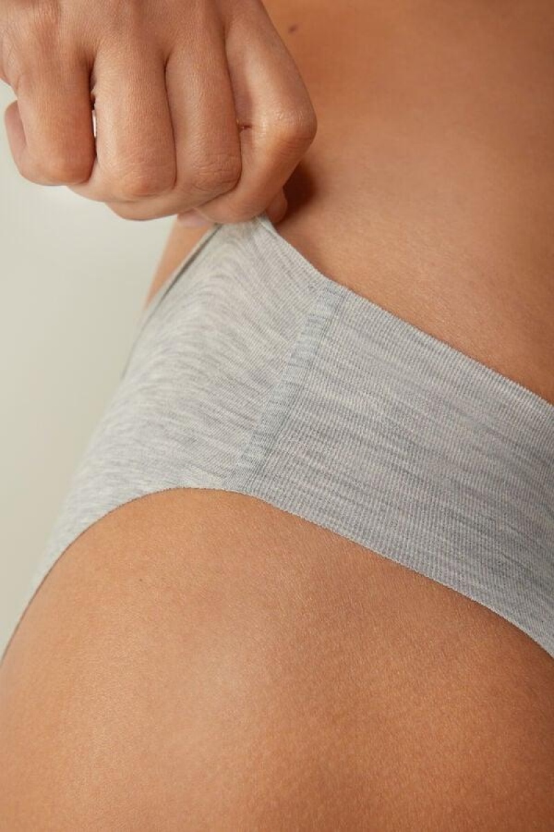 Intimissimi Seamless Supima® Cotton Women's Panties Light Grey | USA 2423UTZ