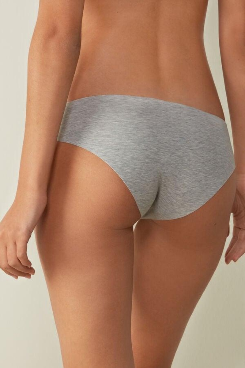 Intimissimi Seamless Supima® Cotton Women's Panties Light Grey | USA 2423UTZ