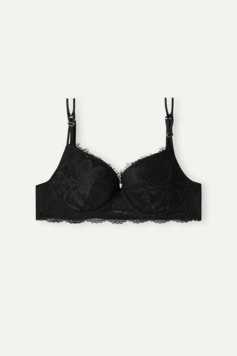 Intimissimi Sensual Unbounded Balconette Women's Bras Black | USA 1050DNN