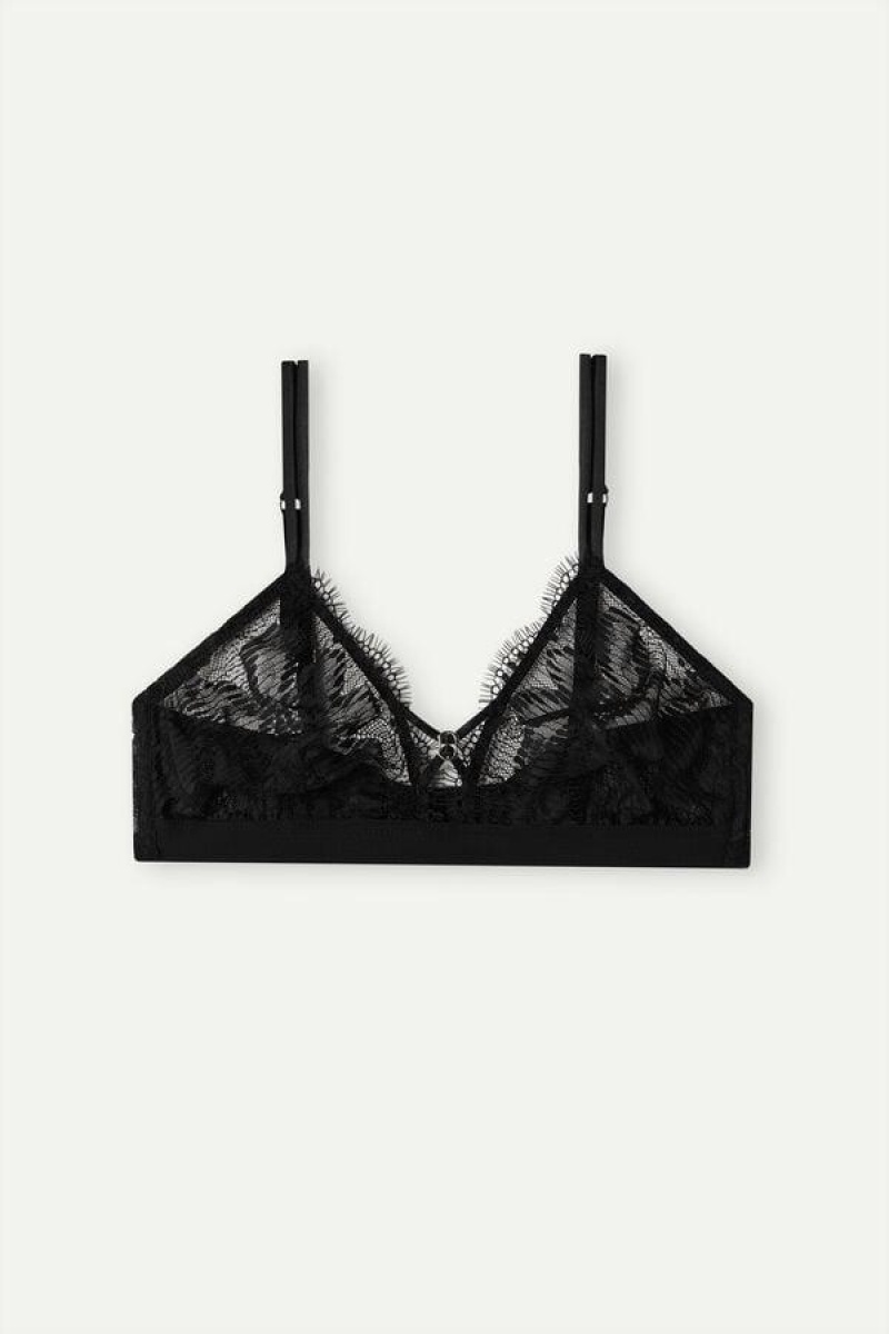 Intimissimi Sensual Unbounded Triangle Women's Bras Black | USA 1388DNN