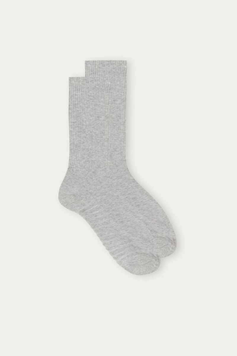 Intimissimi Short Terrycloth Men\'s Socks Grey | USA 2828VDO