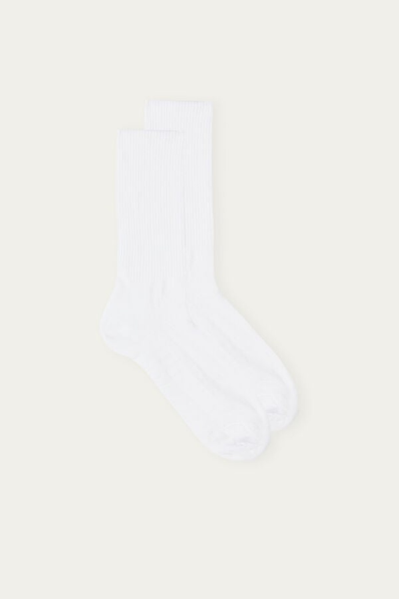 Intimissimi Short Terrycloth Men\'s Socks White | USA 2829CEP