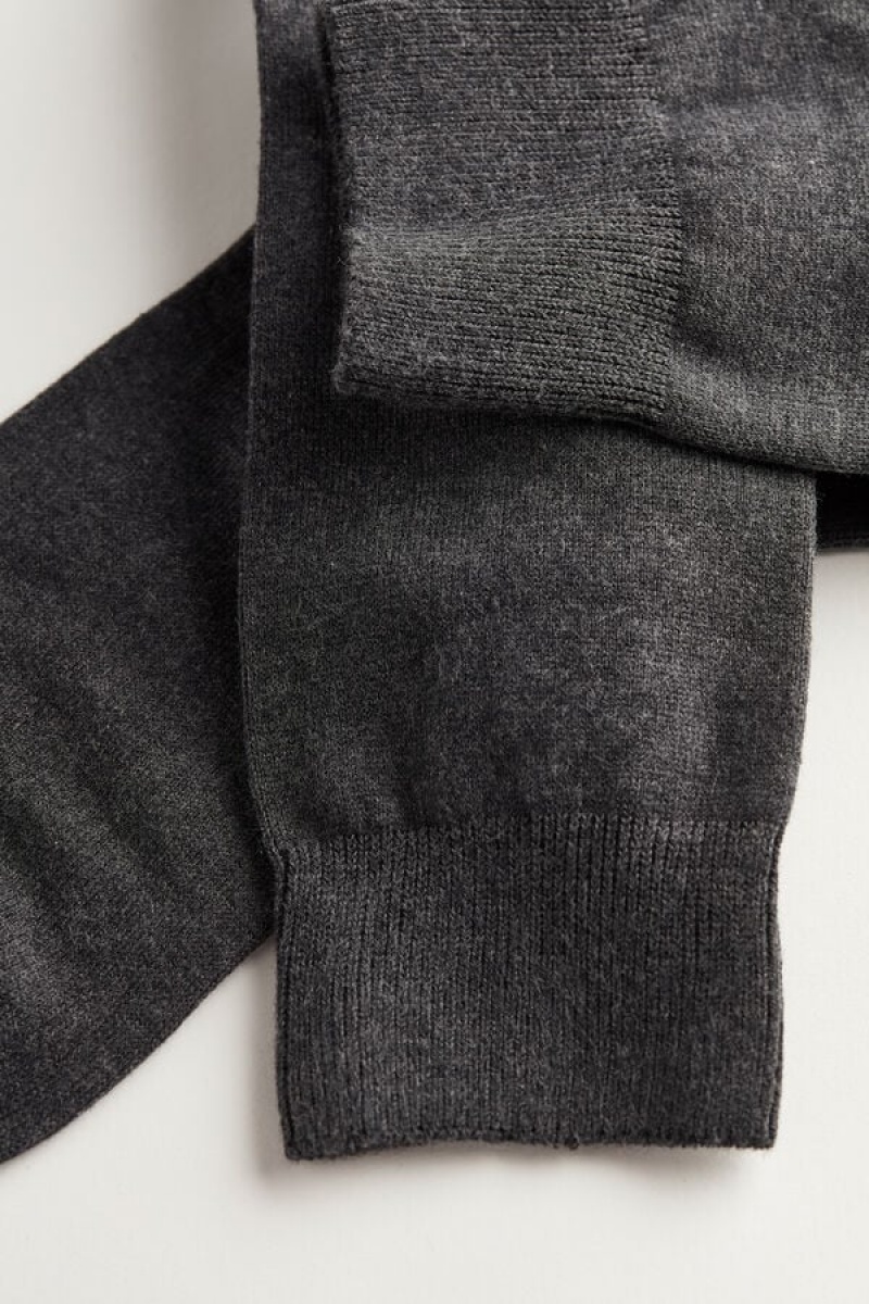 Intimissimi Short Warm Cotton Men's Socks Dark Grey | USA 2818UTN