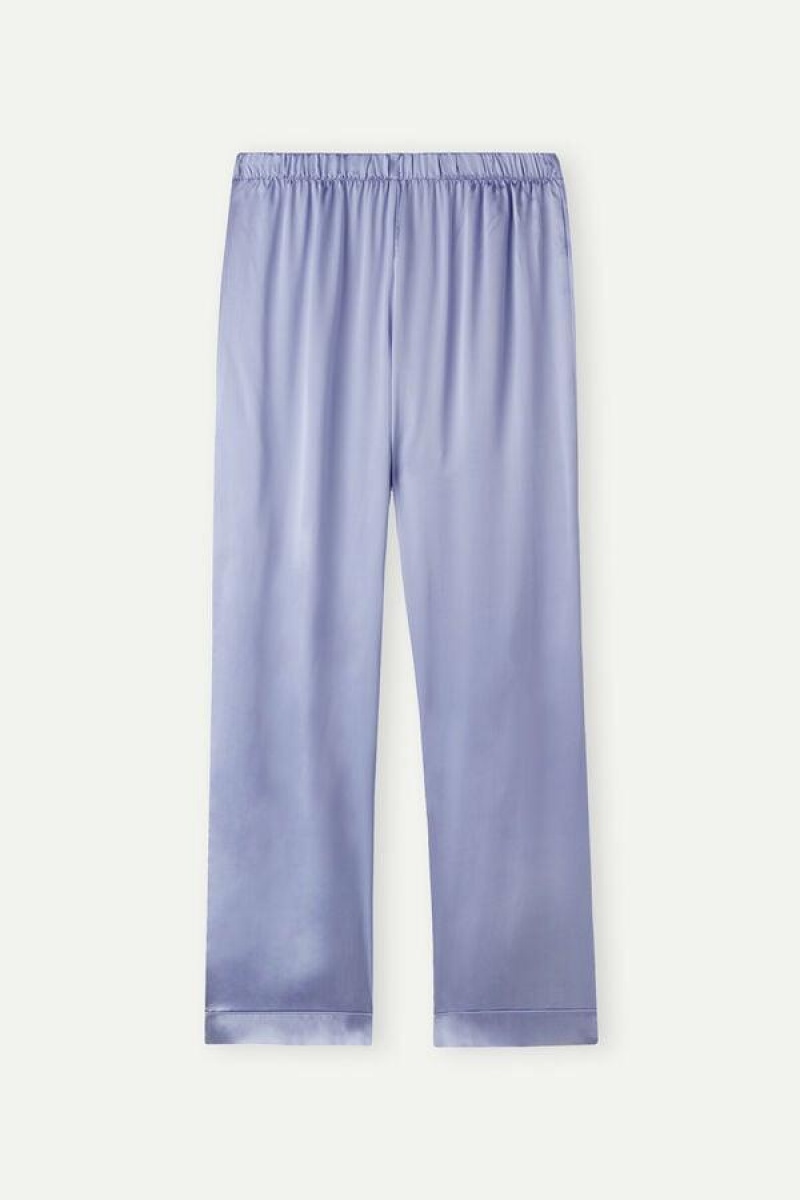 Intimissimi Silk Satin Pants Women's Pajamas Lavender | USA 2032UTL