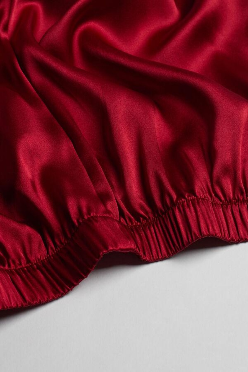 Intimissimi Silk Satin Pants Women's Pajamas Red | USA 2073CEI