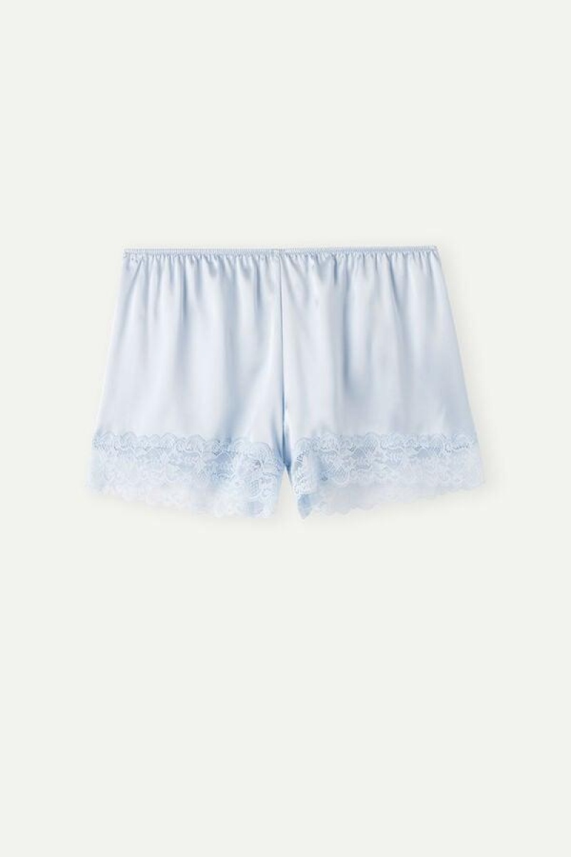 Intimissimi Silk Shorts Women's Pajamas Blue | USA 1975WYF