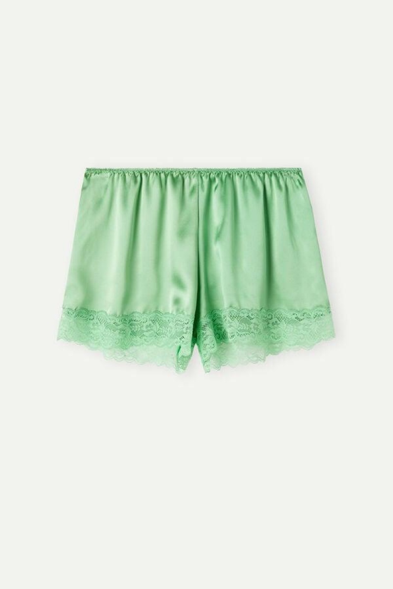 Intimissimi Silk Shorts Women's Pajamas Mint | USA 1977RWH