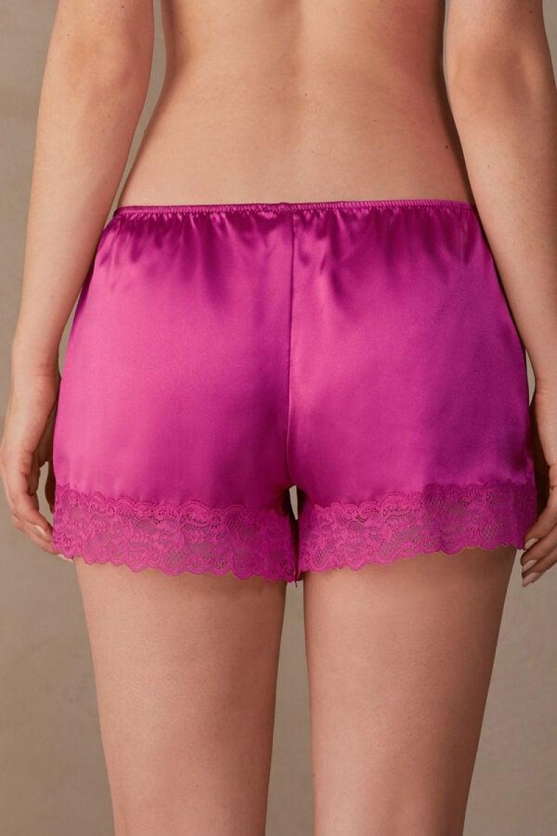 Intimissimi Silk Shorts Women's Pajamas Pink | USA 1981ISZ