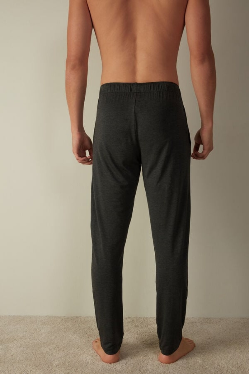 Intimissimi Silk and Modal Men's Pants Dark Grey | USA 2964EXG