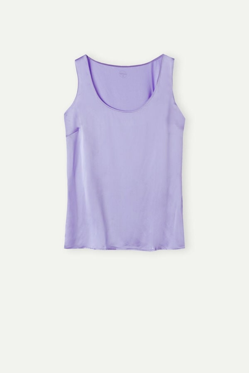 Intimissimi Silk and Modal Women's Tank Top Lavender | USA 1762VDO