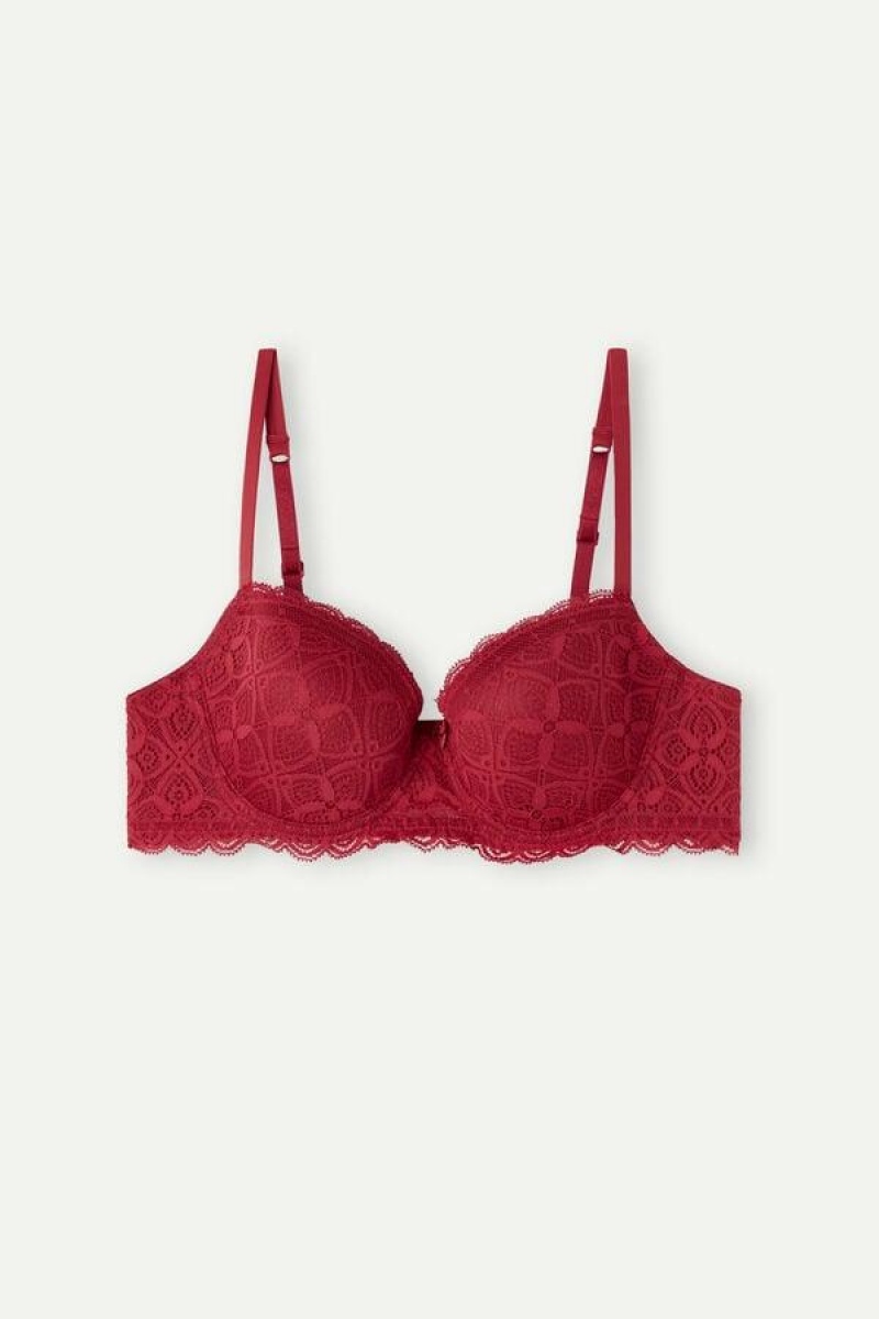 Intimissimi Sofia Balconette in Lace Women's Bras Red | USA 1519FMM