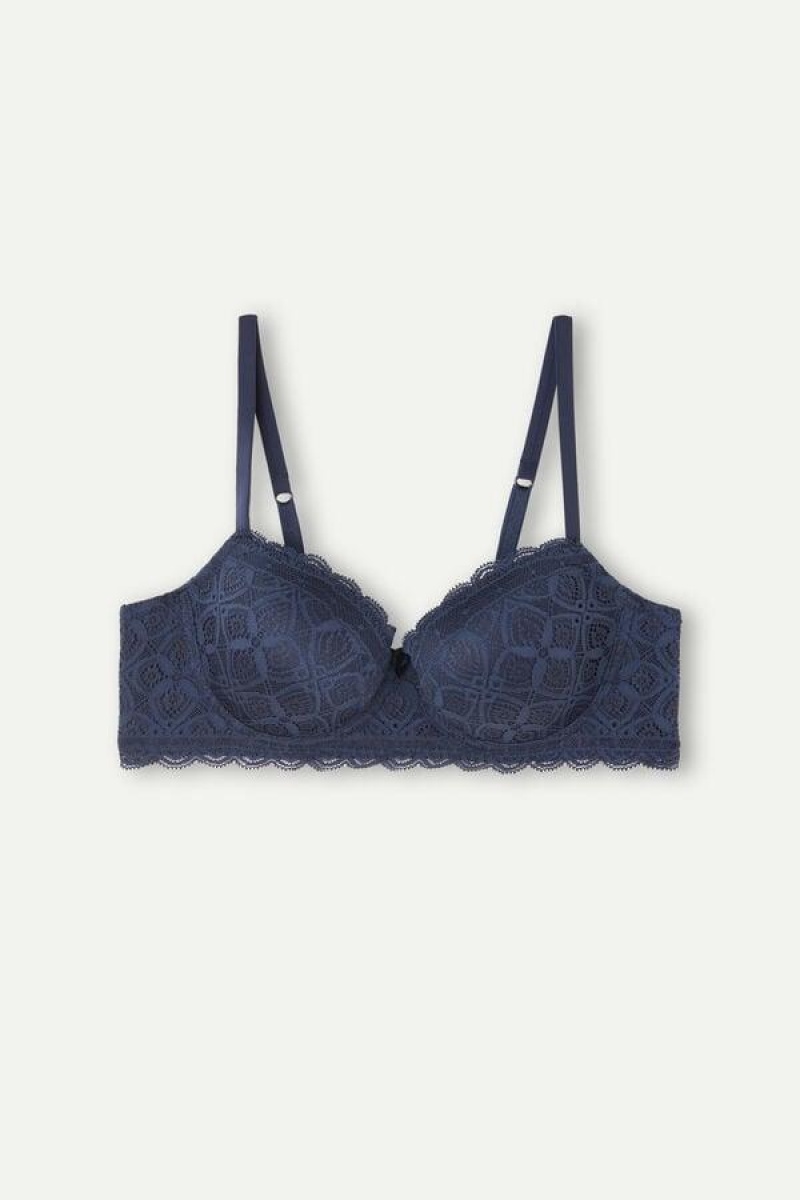 Intimissimi Sofia Balconette in Lace Women's Bras Blue | USA 1569SOB