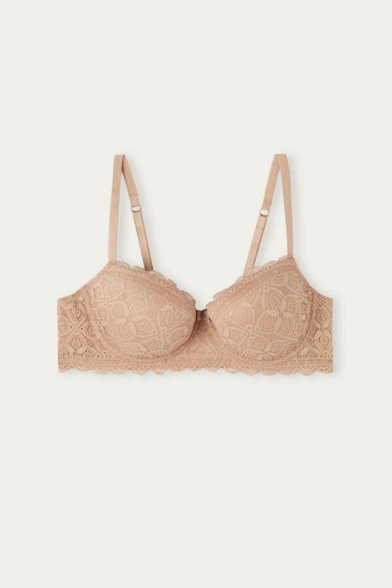 Intimissimi Sofia Balconette in Lace Women's Bras Beige | USA 1570DNN