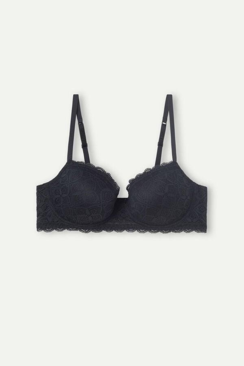 Intimissimi Sofia Balconette in Lace Women's Bras Black | USA 1571FMM