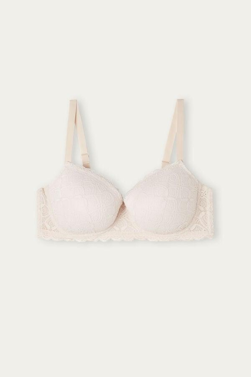 Intimissimi Sofia Balconette in Lace Women's Bras Pink | USA 1603ZGY