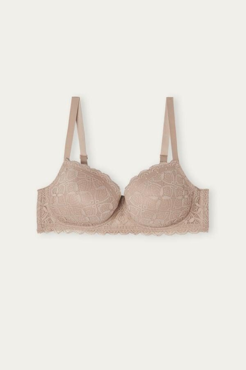 Intimissimi Sofia Balconette in Lace Women's Bras Beige | USA 1605CEI