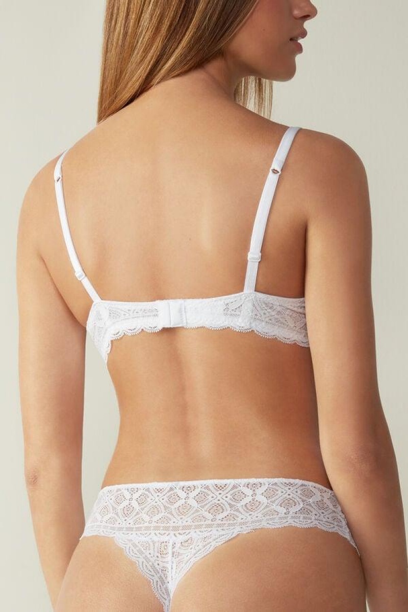 Intimissimi Sofia Balconette in Lace Women's Bras White | USA 1610QZD