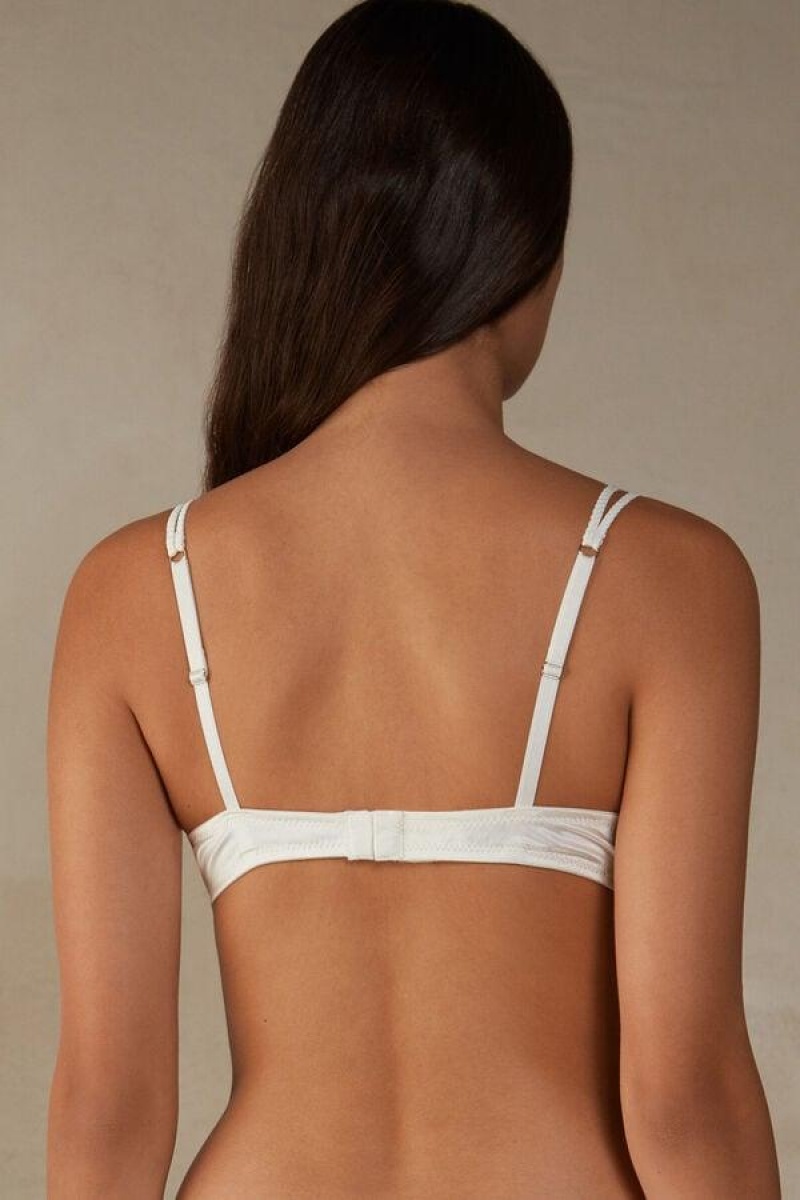 Intimissimi Sofia Balconette in Silk Women's Bras White | USA 1035BCP