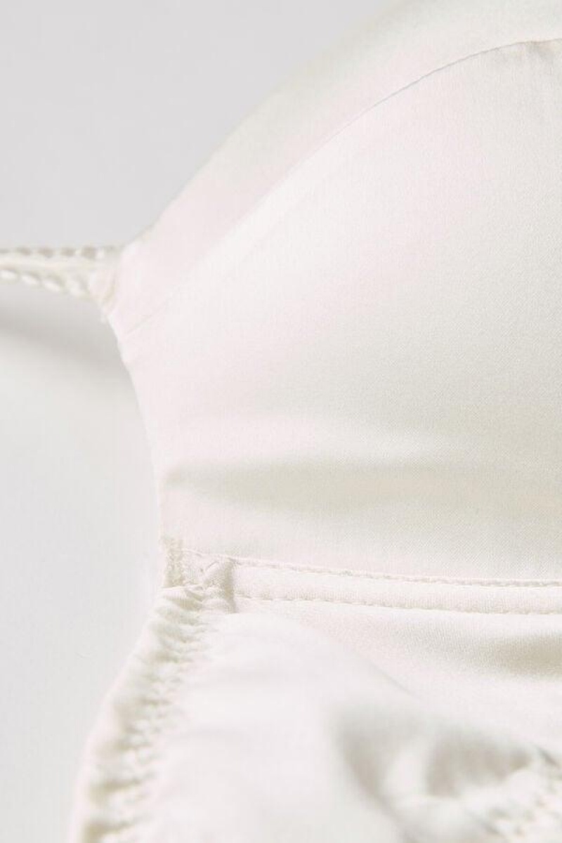 Intimissimi Sofia Balconette in Silk Women's Bras White | USA 1035BCP