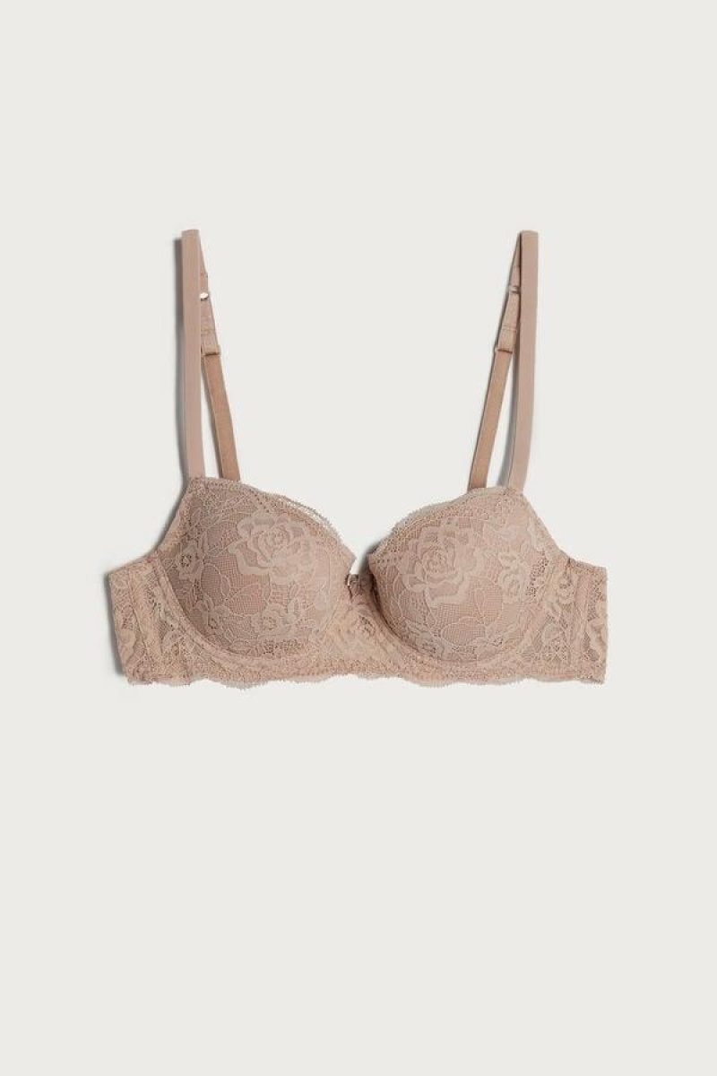 Intimissimi Sofia Lace Balconette Women's Bras Beige | USA 1114NBA