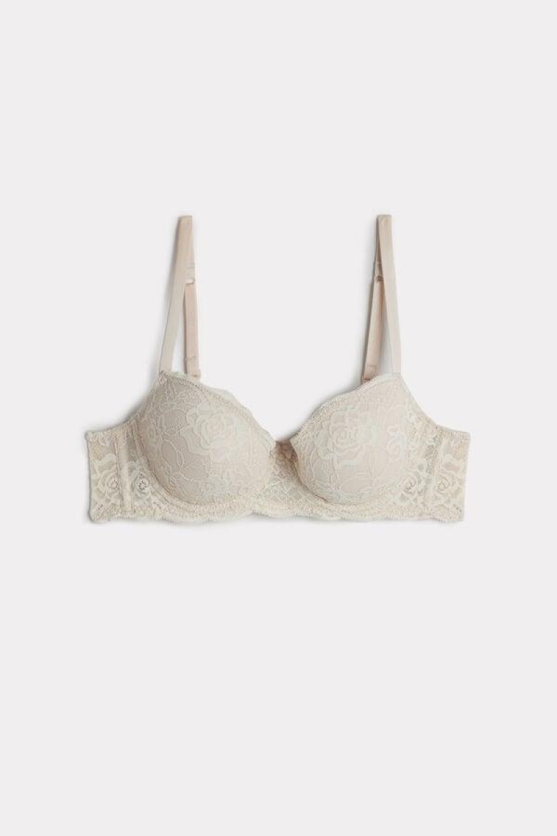 Intimissimi Sofia Lace Balconette Women's Bras Pink | USA 1116QZD