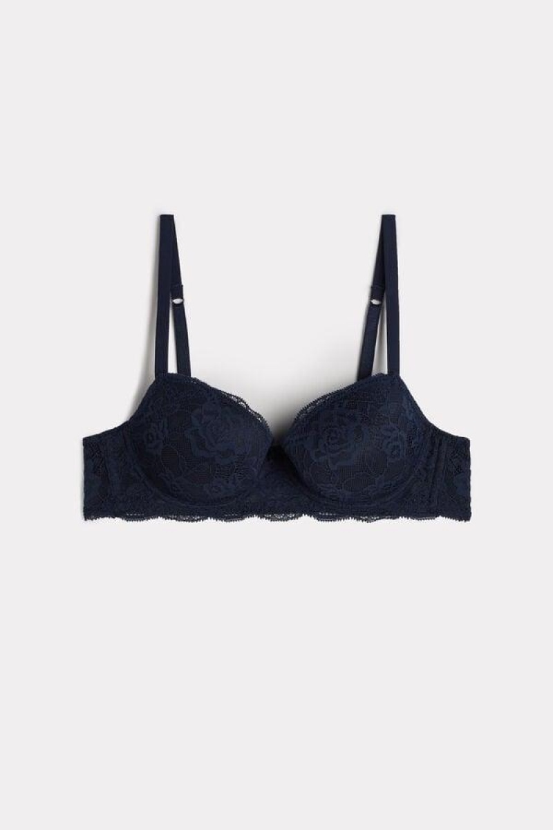 Intimissimi Sofia Lace Balconette Women's Bras Blue | USA 1630XFU