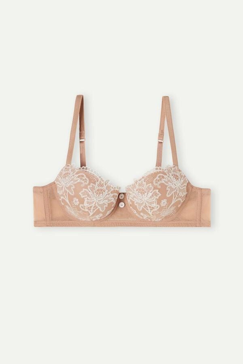 Intimissimi Sofia Lovely Day Balconette Women's Bras Beige | USA 1553CEI